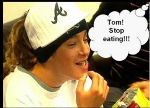 Tom, stop met eten!