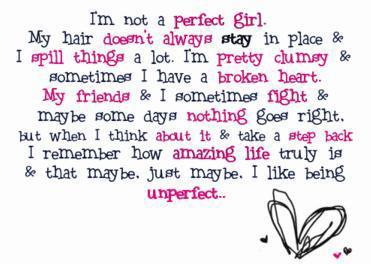 i am not a perfect girl