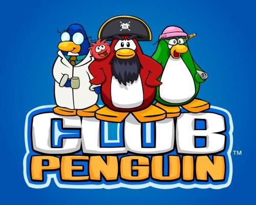 Club Penguin Mascots (van links naar rechts; Gary, Rockhopper, Aunt Arctic)