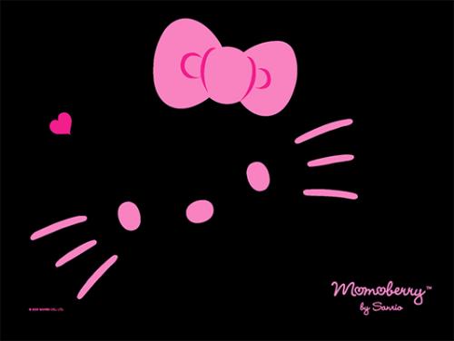 black n pink hello kitty face