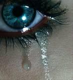 crying blue eye