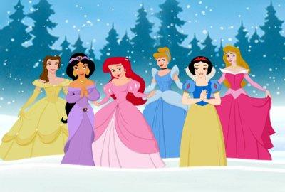 disney prinses is mooi in de sneeuw