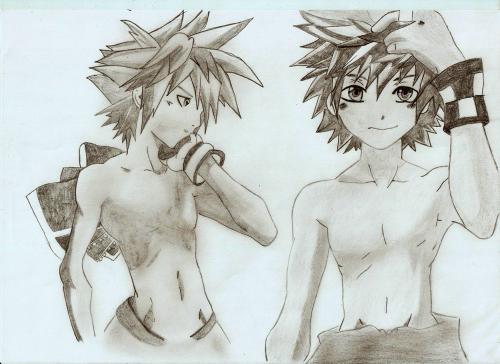 Stoere Sora en Blozende Roxas x'D