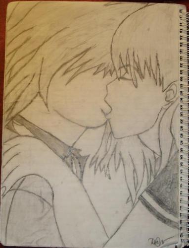 Kissing, a Drawing I made ;)