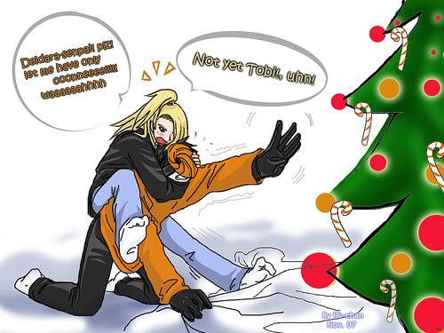 X-Mass at Akatsuki. Tobi and Dei-Dei ~<3