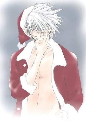 Kakashi in Santa Claus costume :'D