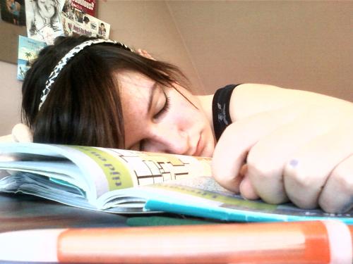 studying/sleeping