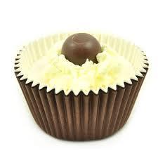 Cupcake met een chocolade pop erop :P