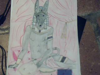 mijn anubis zelf getekend xD