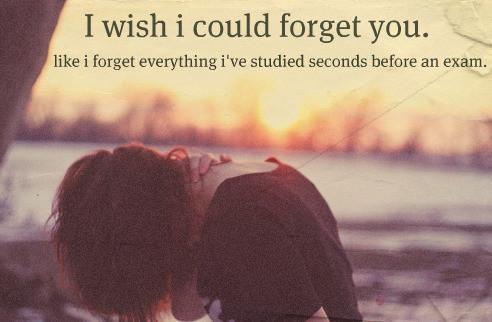 I wish I could forget you..