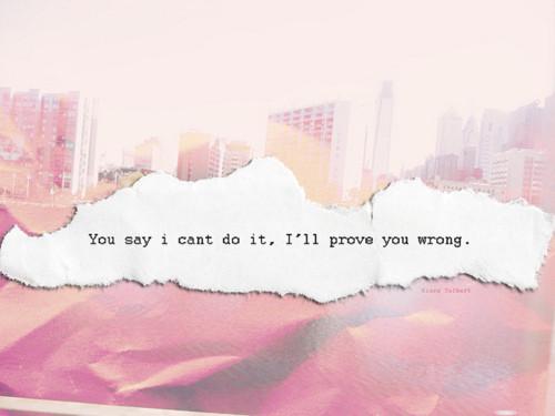 I'll prove you wrong.