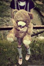 my teddybear is still my best friend, he won't hurt me