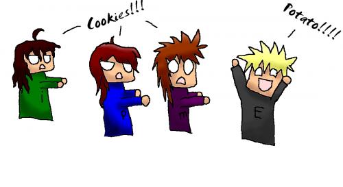 Cookies and a Potato    ~(Patricia, Ilse, Eelco and me)