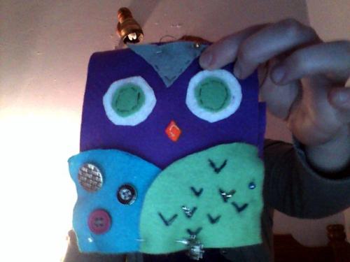 owl phone case handmade