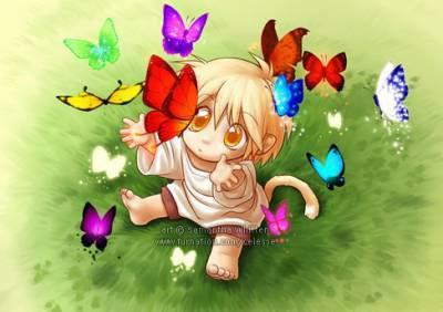 Baby With Butterflies