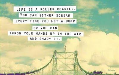 Life is a rollercoaster.