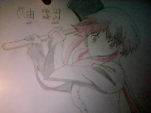 Gasai Yuno, mirai nikki, selfdrawen, bad picture, love, manga.